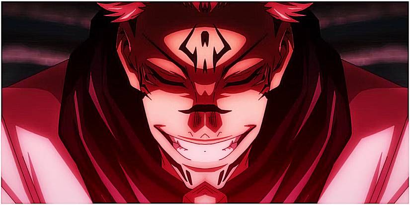 Jujutsu Kaisen's Lord Sukuna - Rise - A reflection of Sukuna's jeering face