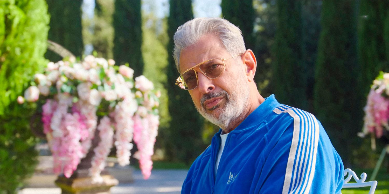 Jeff Goldblum as Zeus with shade glasses in Kaos