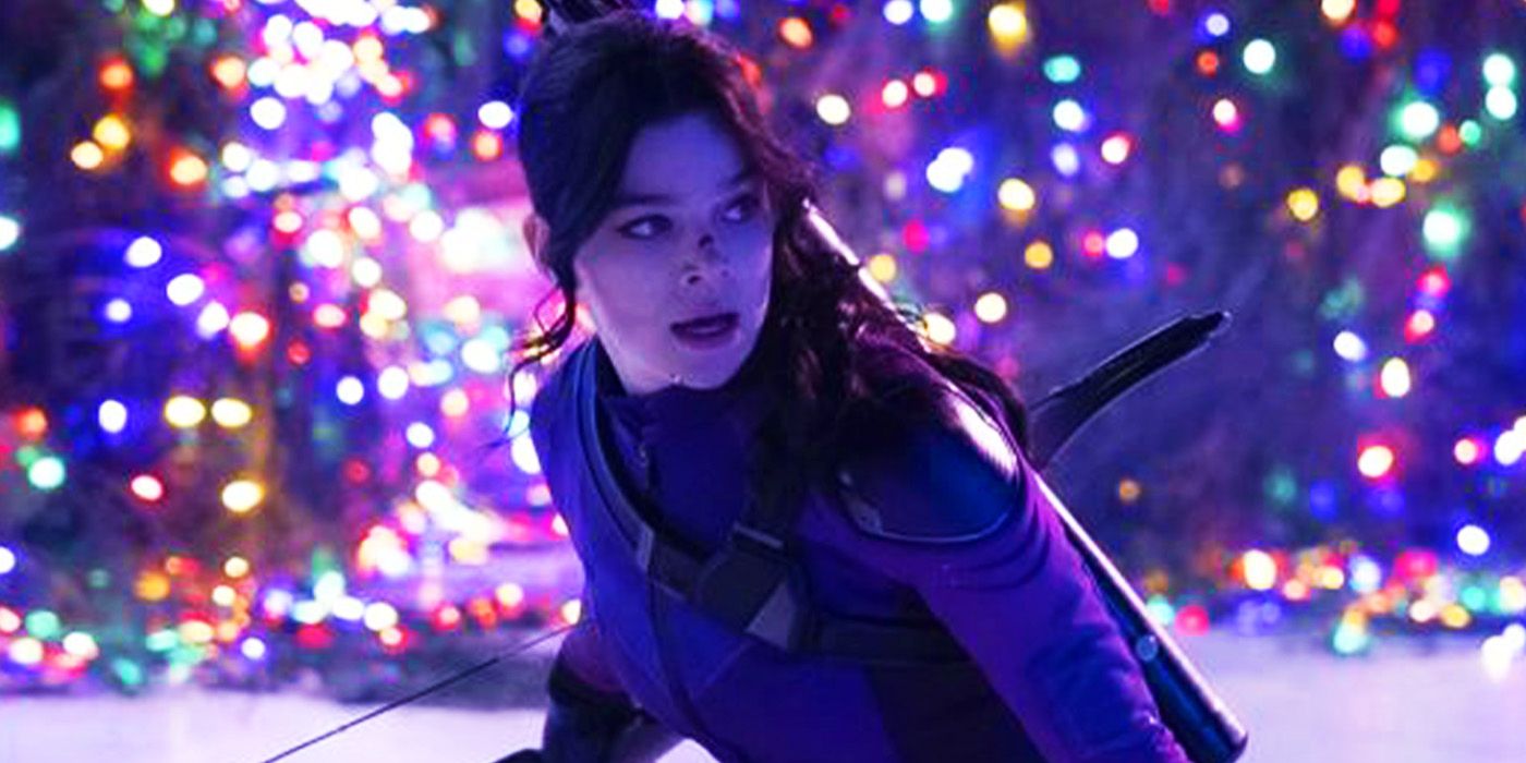 Kate Bishop's Hawkeye fighting the Tracksuit Mafia in the MCU's Phase 4.