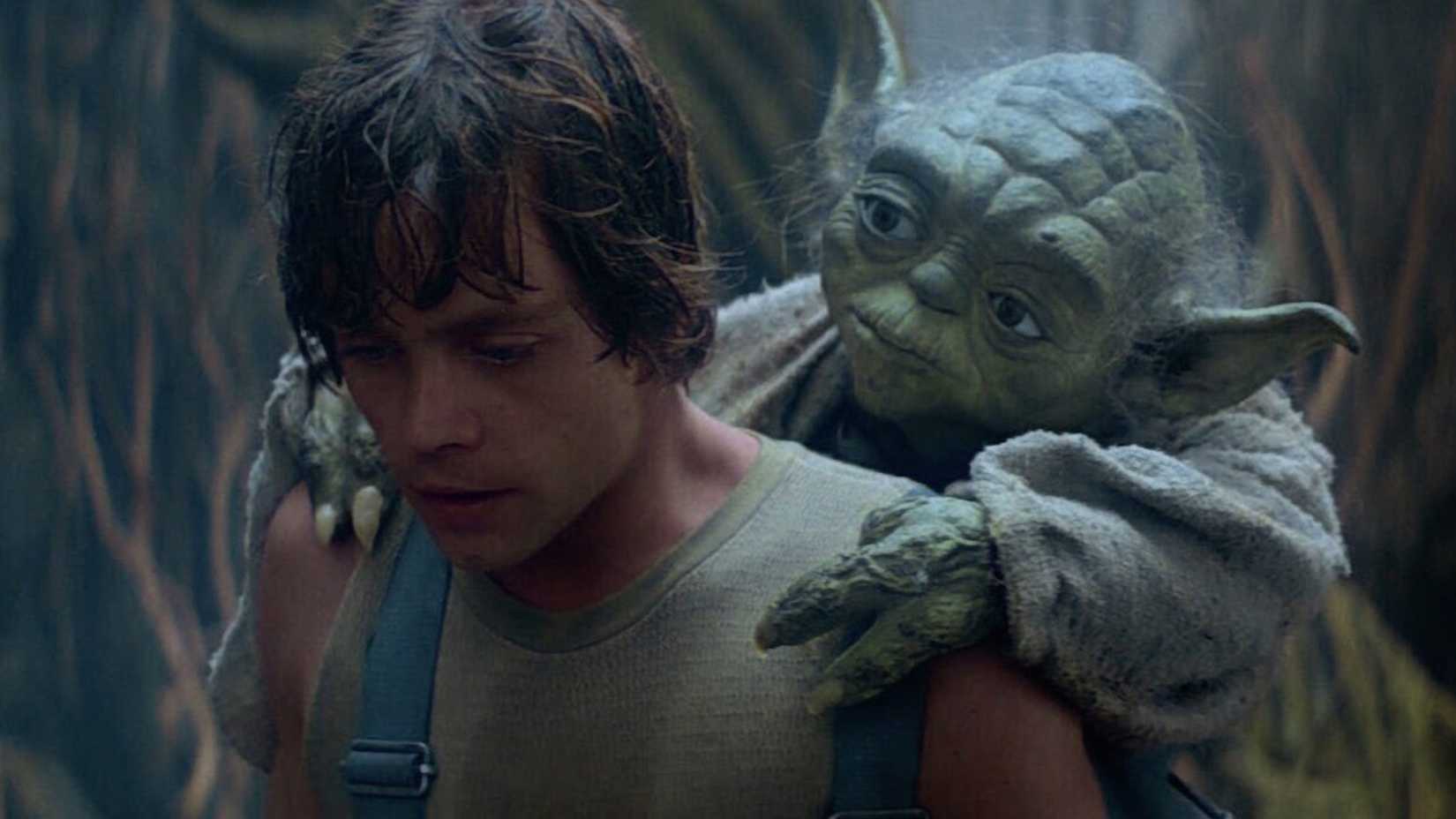 luke and yoda on dagobah