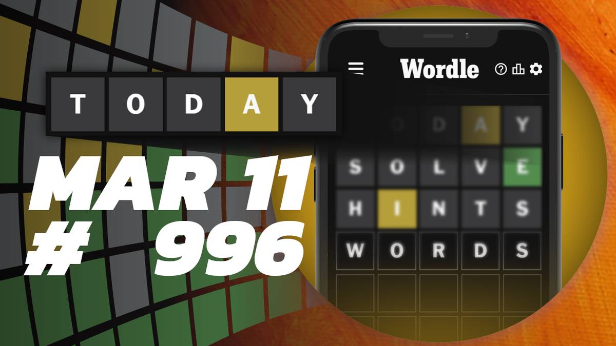Today's Wordle Hints & Answer - March 11, 2024 (Puzzle #996)