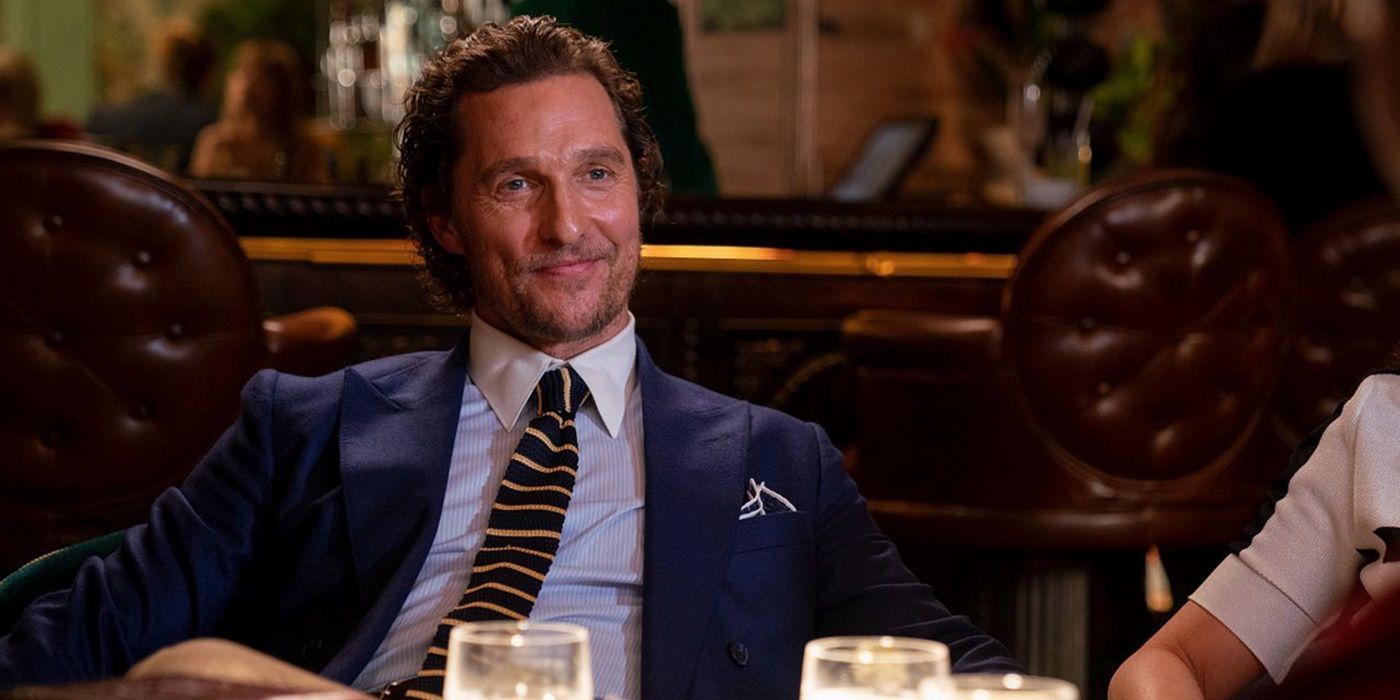 Matthew McConaughey as Mickey in the Gentlemen smiling