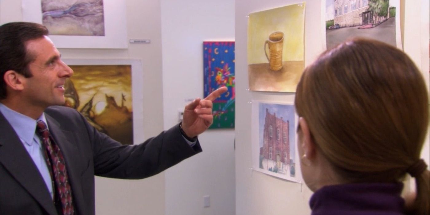 Michael at Pam's art show in The Office