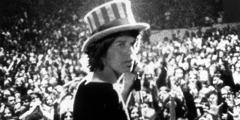Mick Jagger in concert in Gimme Shelter