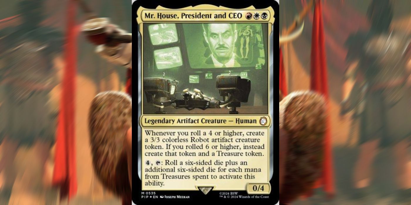 mr house mtg card Mr. House, President and CEO DICE ROLLS TREASURE Fallout Magic MTG Cus –  CommanderComplete main image 0