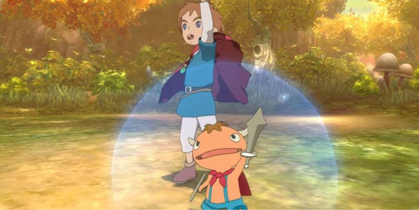 Oliver raises his hand in Ni No Kuni Wrath of the White Witch.