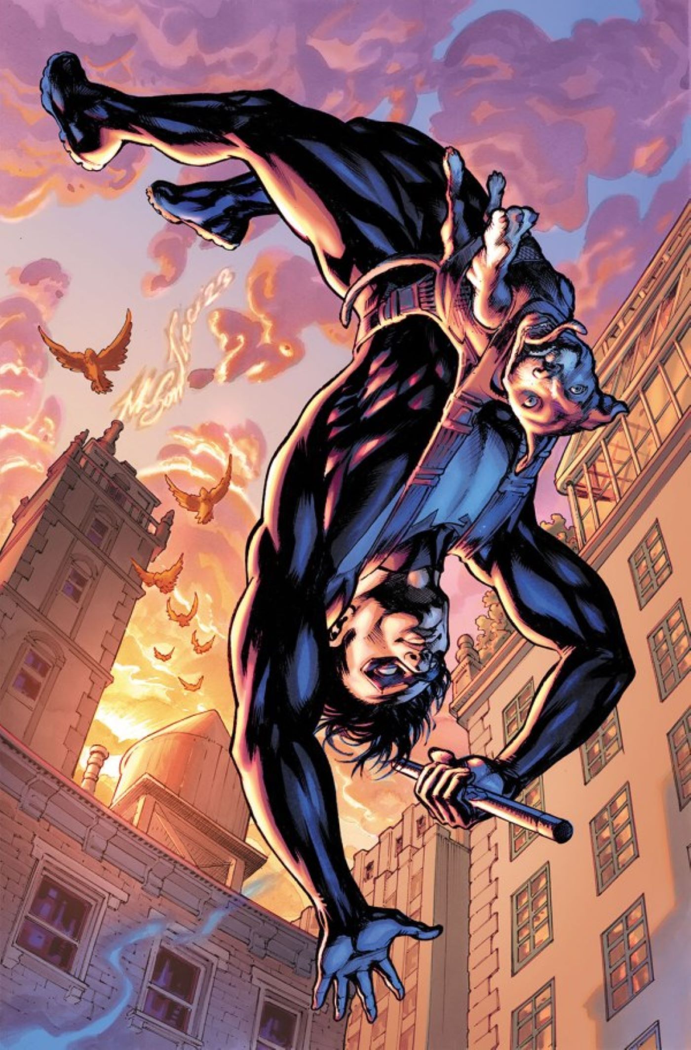 Nightwing #115 Bitewing aka Haley and Dick Grayson on patrol together