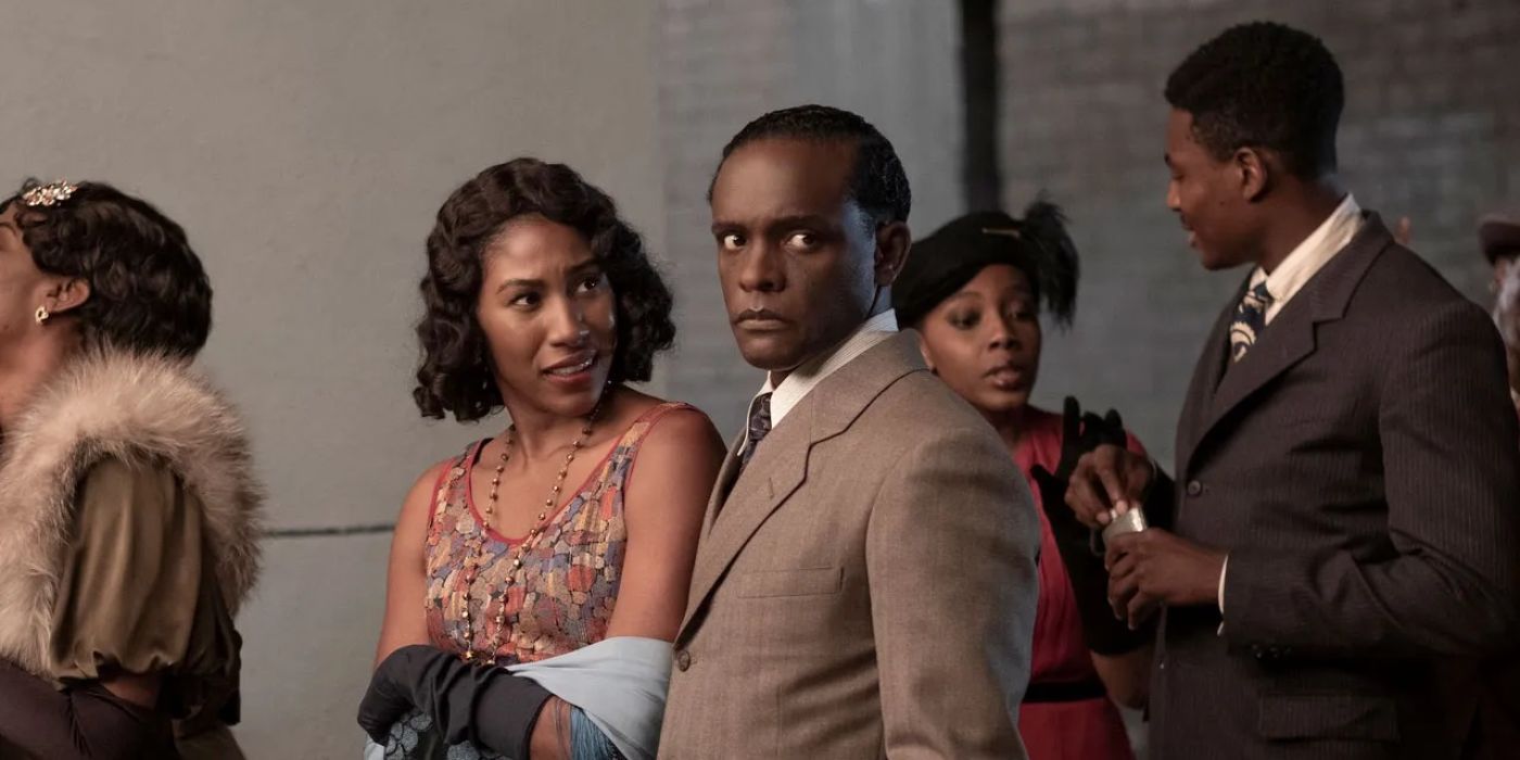 Paul Drake (Chris Chalk) and Clara (Diarra Kilpatrick) standing together in Perry Mason season 2 episode 6.