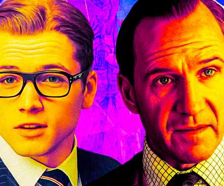 Ральф Финнес в роли Орландо и Тарон Эджерт как Эгзи в франшизе "Kingsman"