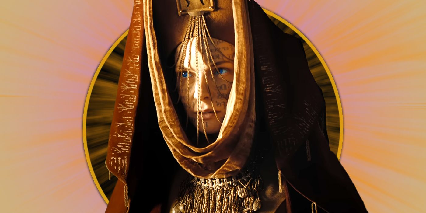 Rebecca Ferguson como Lady Jessica parecendo séria no cabeçalho exclusivo Dune Part Two