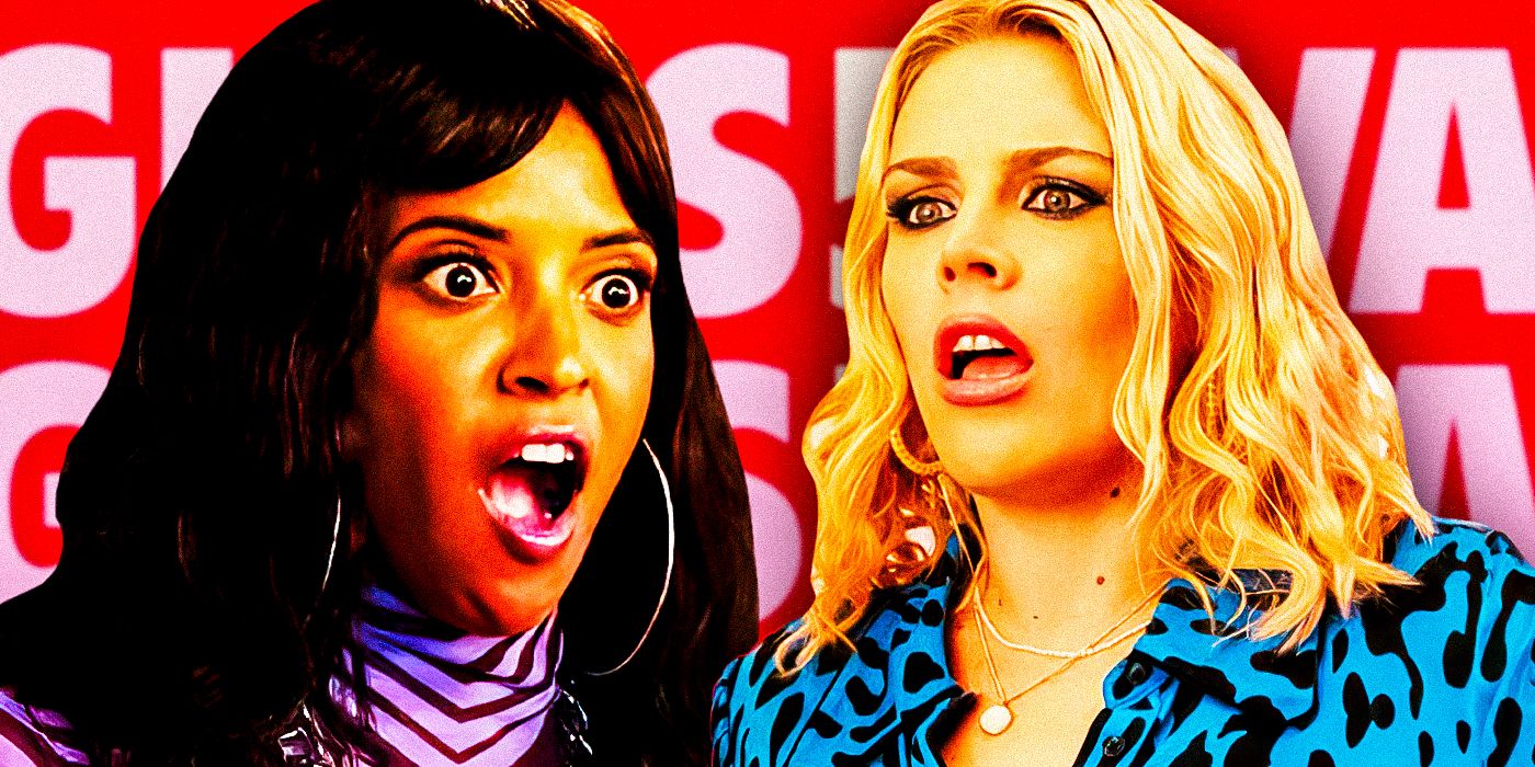 Renée Elise Goldsberry as Wickie Roy and Busy Philipps as Summer Dutkowsky in Girls5eva.