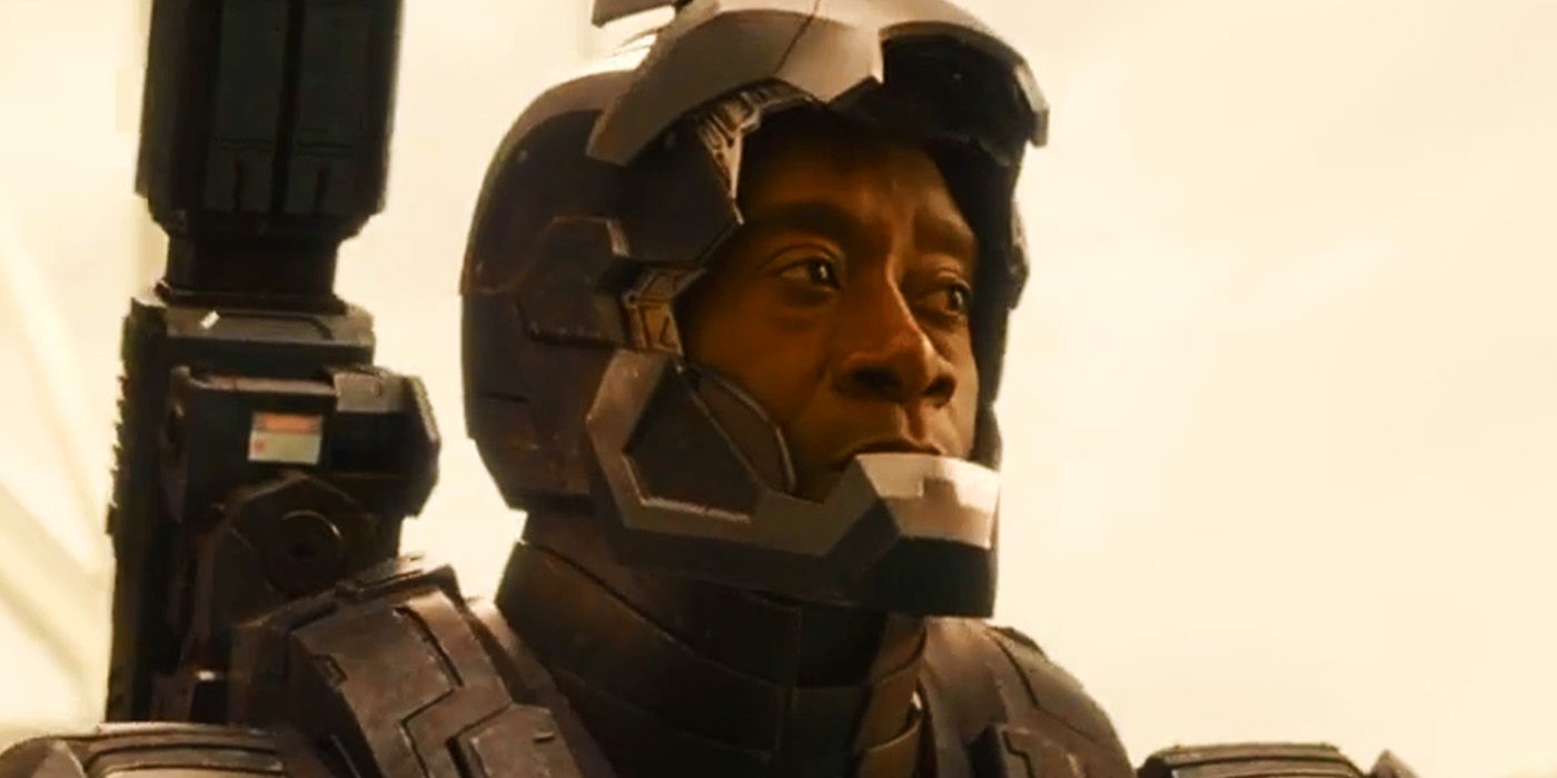 Rhodey in the War Machine armor in the MCU