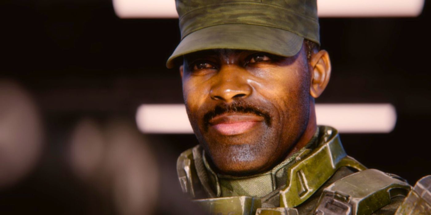 Sgt Johnson parece satisfeito em Halo
