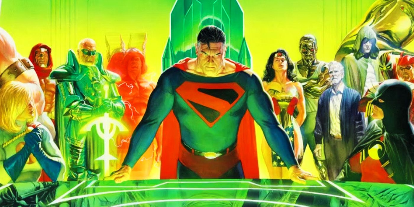 Comic book art: Superman and other DC heroes in Kingdom Come