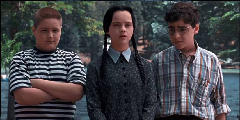 Puglsey, Wednesday, and another kid in Addams Family Values