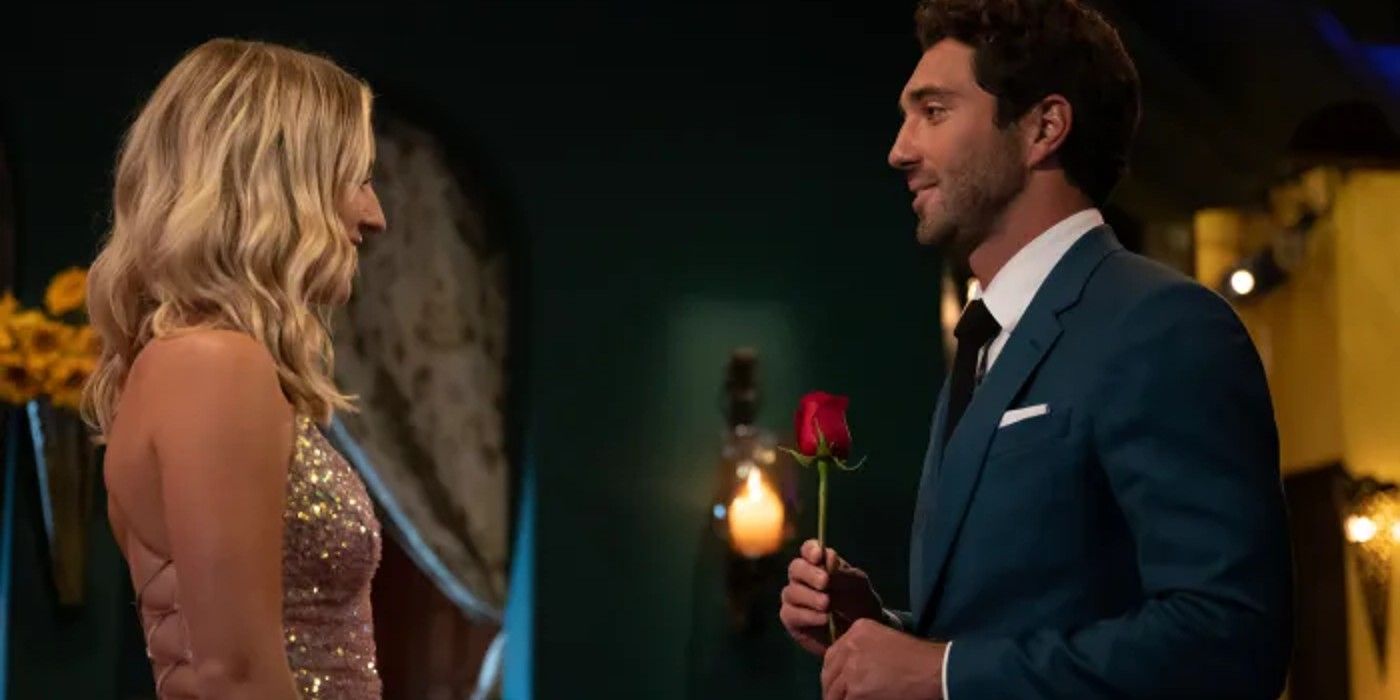 The Bachelor Season 28's Daisy Kent Receives A Rose From Joey Graziadei On Premiere Night
