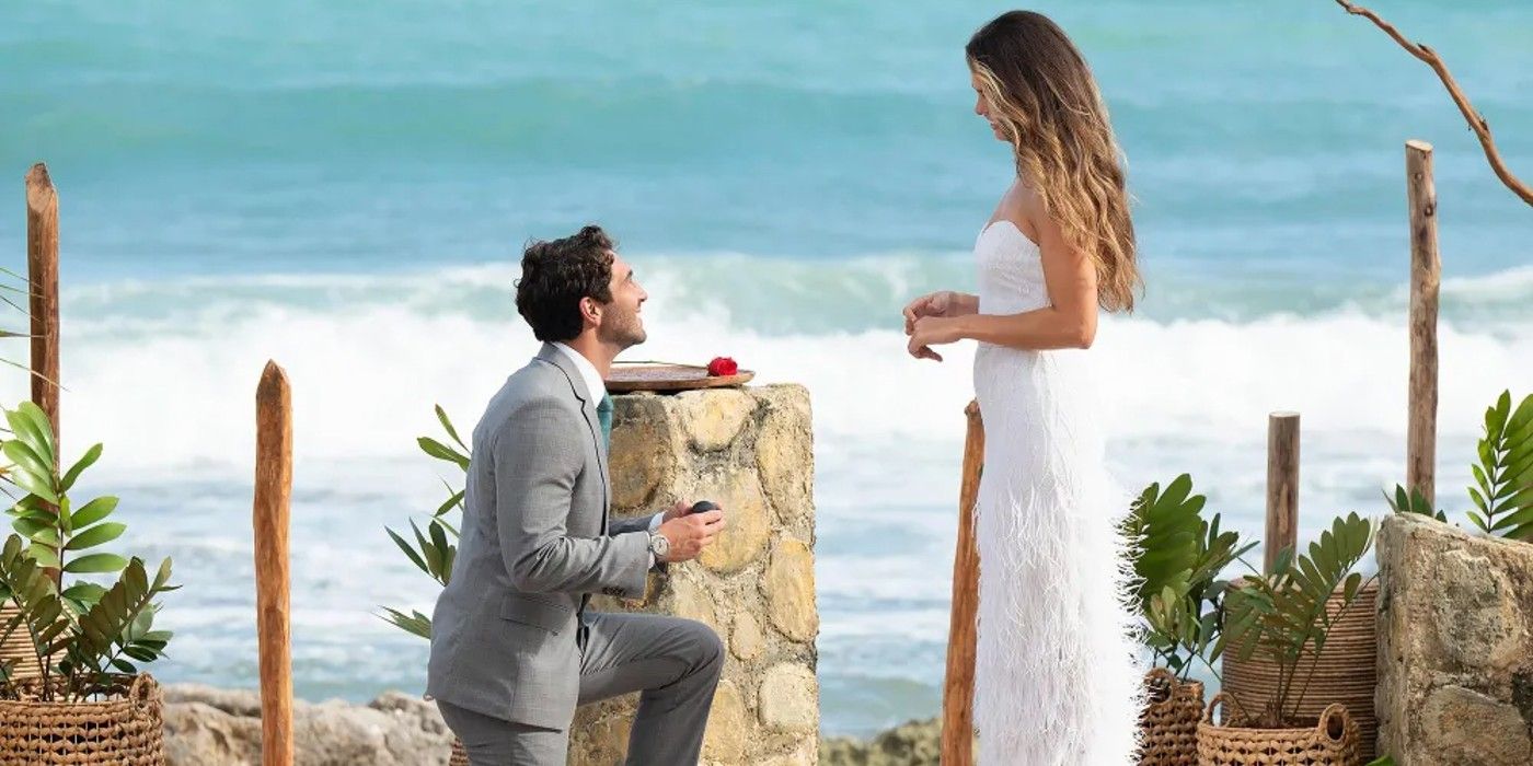 The Bachelor Season 28's Joey Graziadei Proposing To Kelsey Anderson On The Season Finale