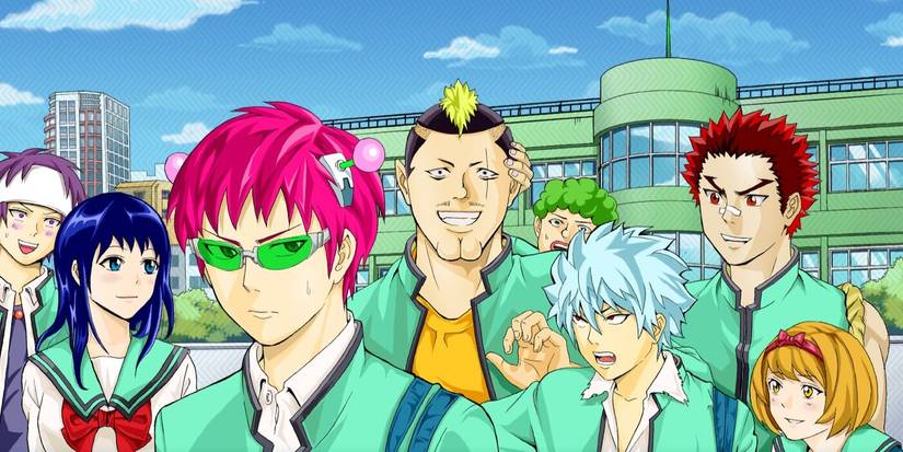 The Disastrous Life of Saiki K. cast hanging out at school