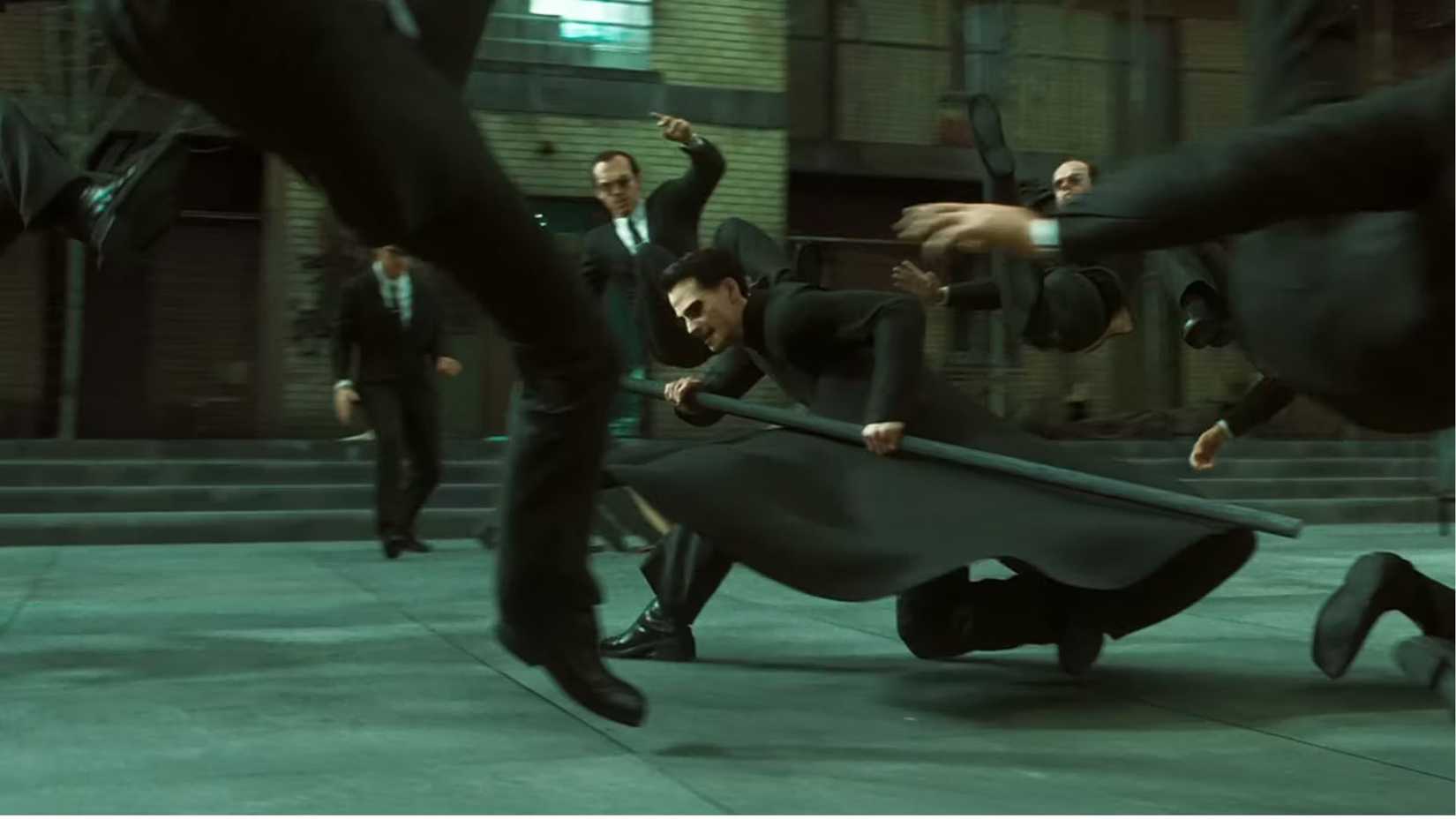 The Matrix Reloaded Neo Vs. Smith Clones Clip (clip)
