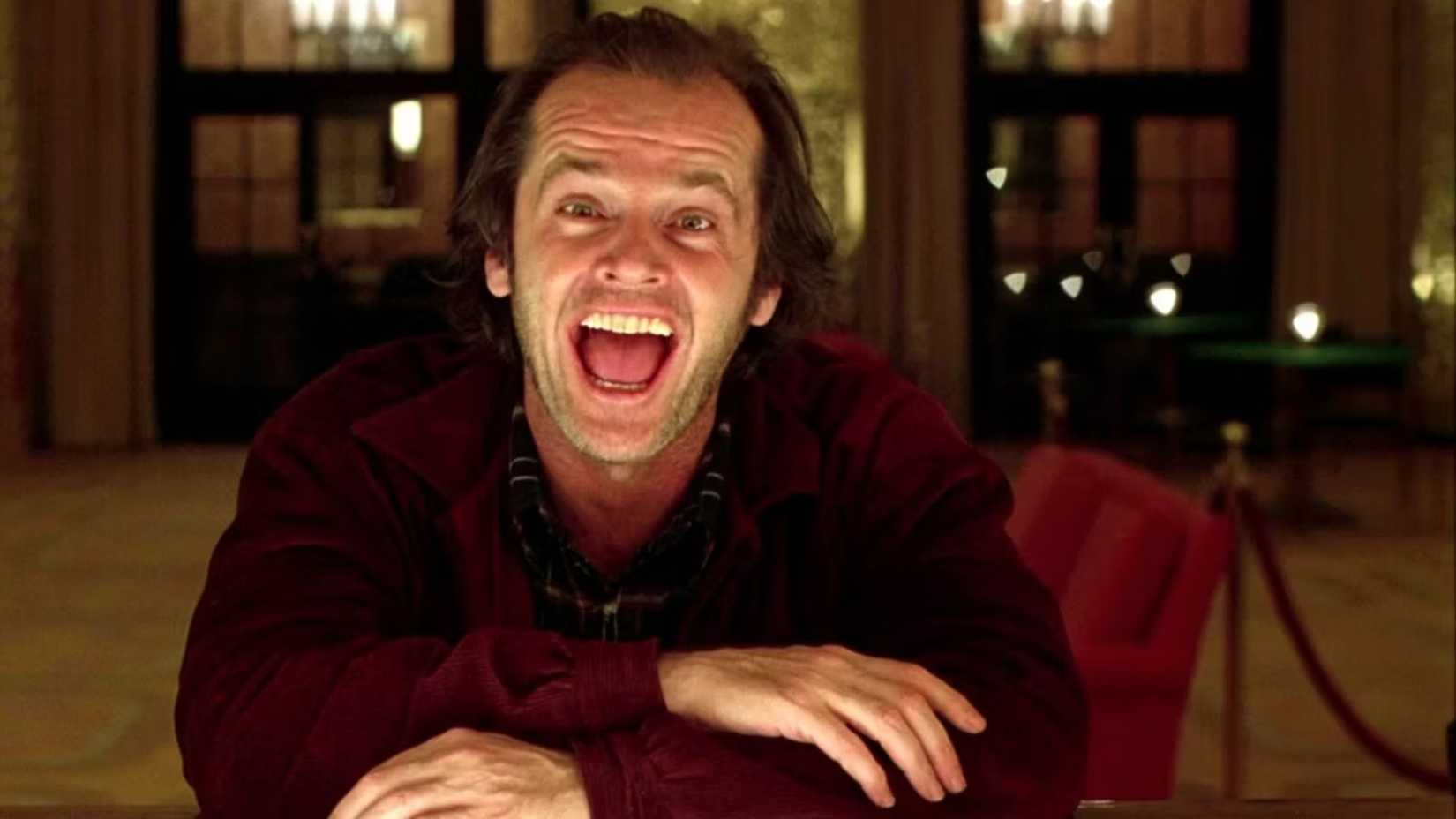Jack laughing at the bar in The Shining