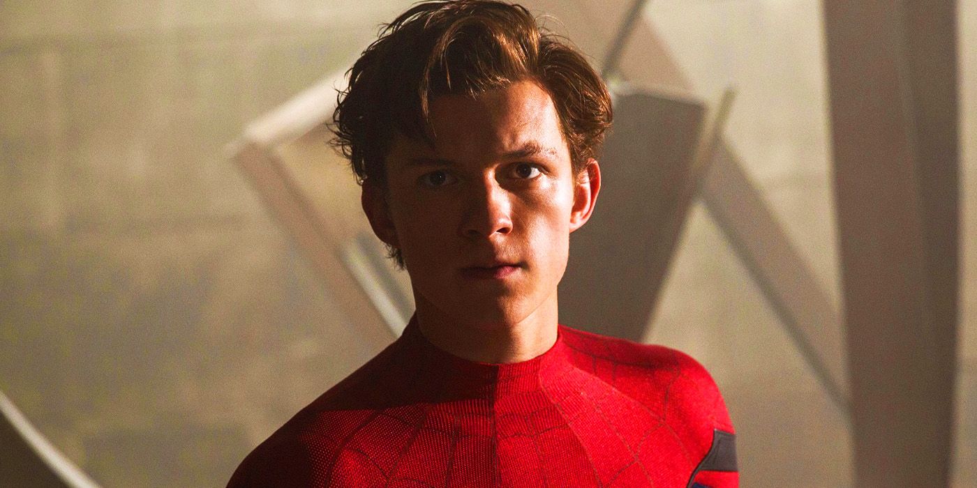 Tom Holland's Spider-Man looking stern in the MCU