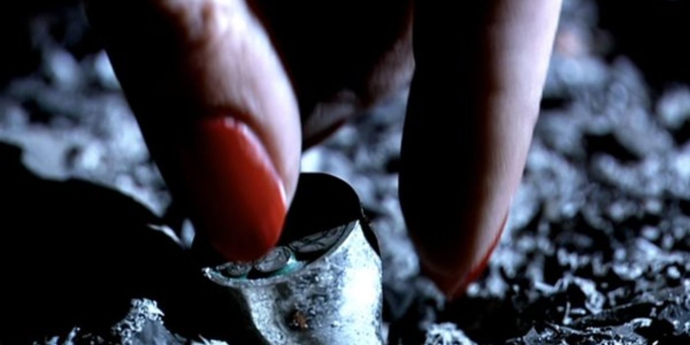 A mysterious hand with red nails picking up the Master's Ring in the season 3 episode The Last of the Time Lords