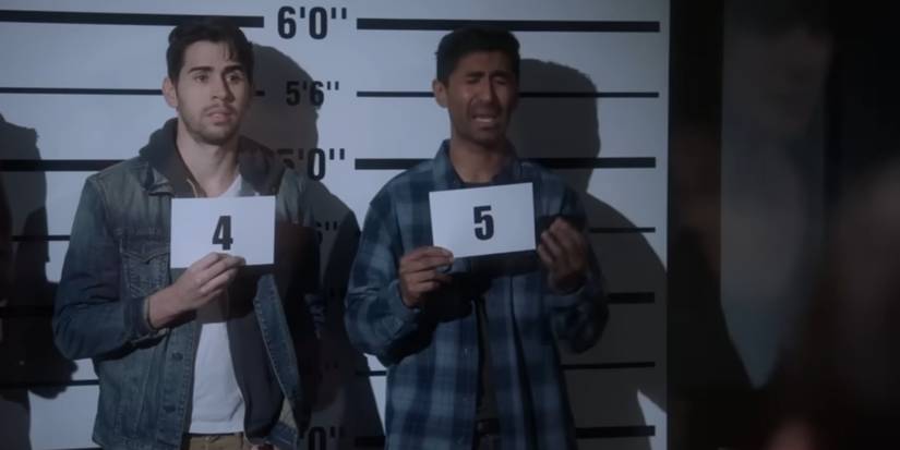The real killer singing I Want It That Way in the B99 Backstreet Boys Cold Open