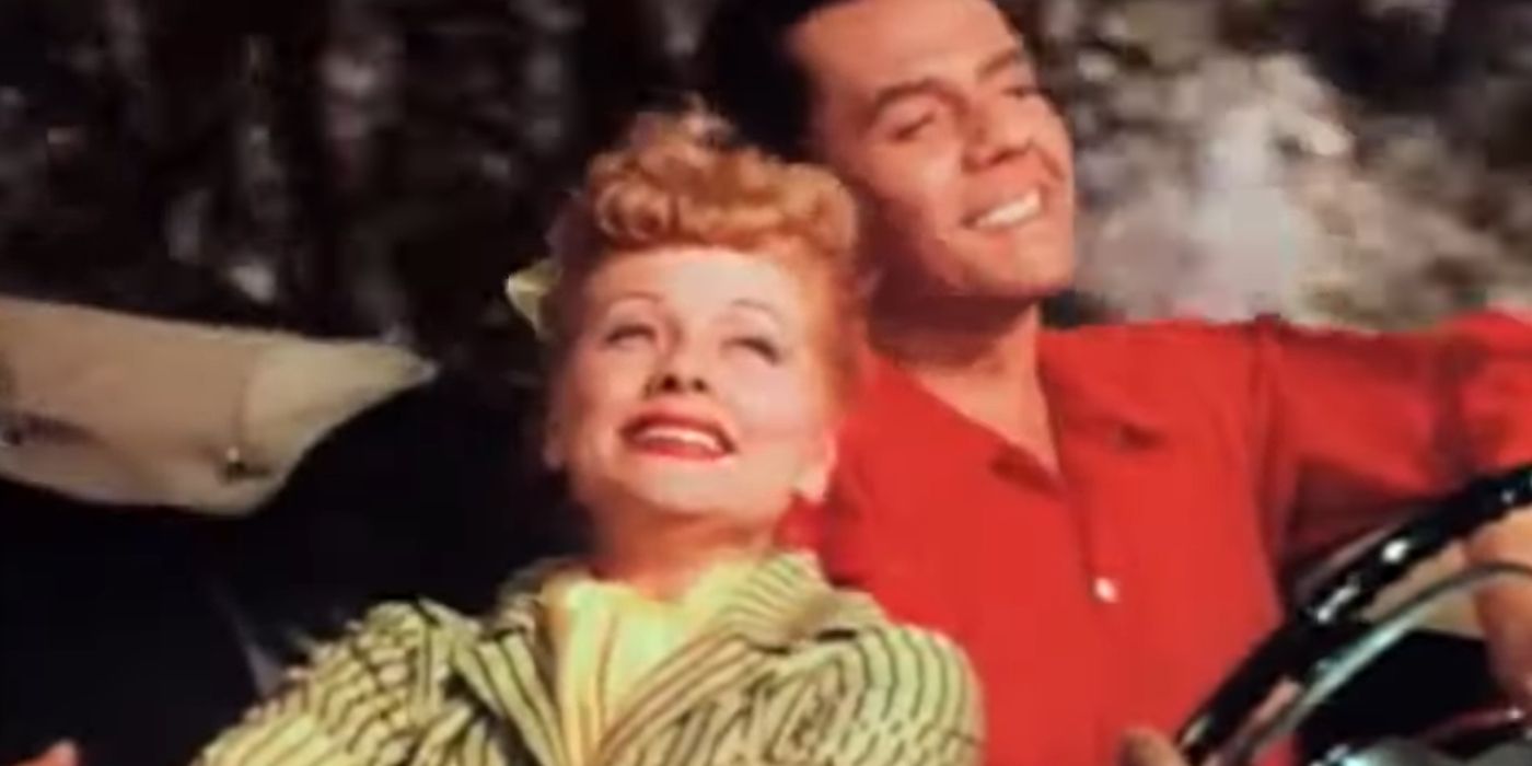 Desi Arnaz as Nicky and Lucille Ball as Tacy in The Long, Long Trailer (1953)