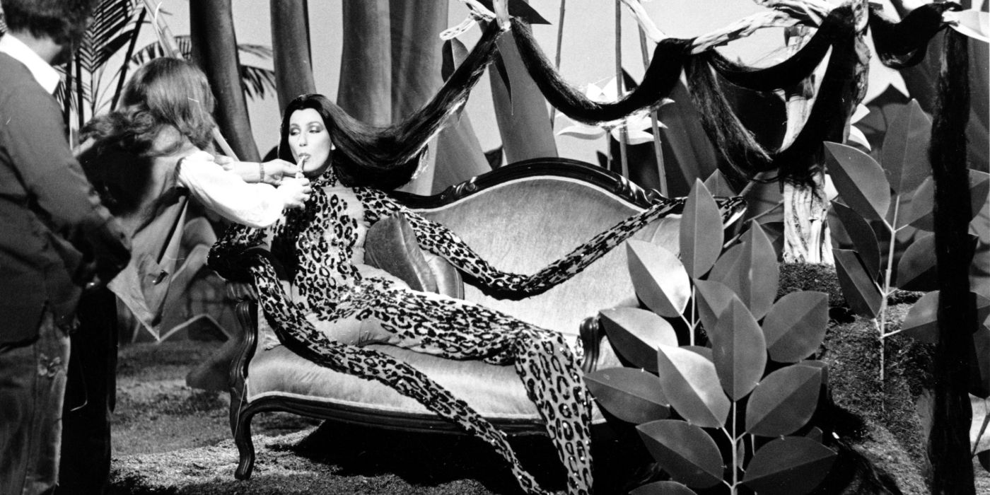 Cher on set in Cher... and Other Fantasies (1979)