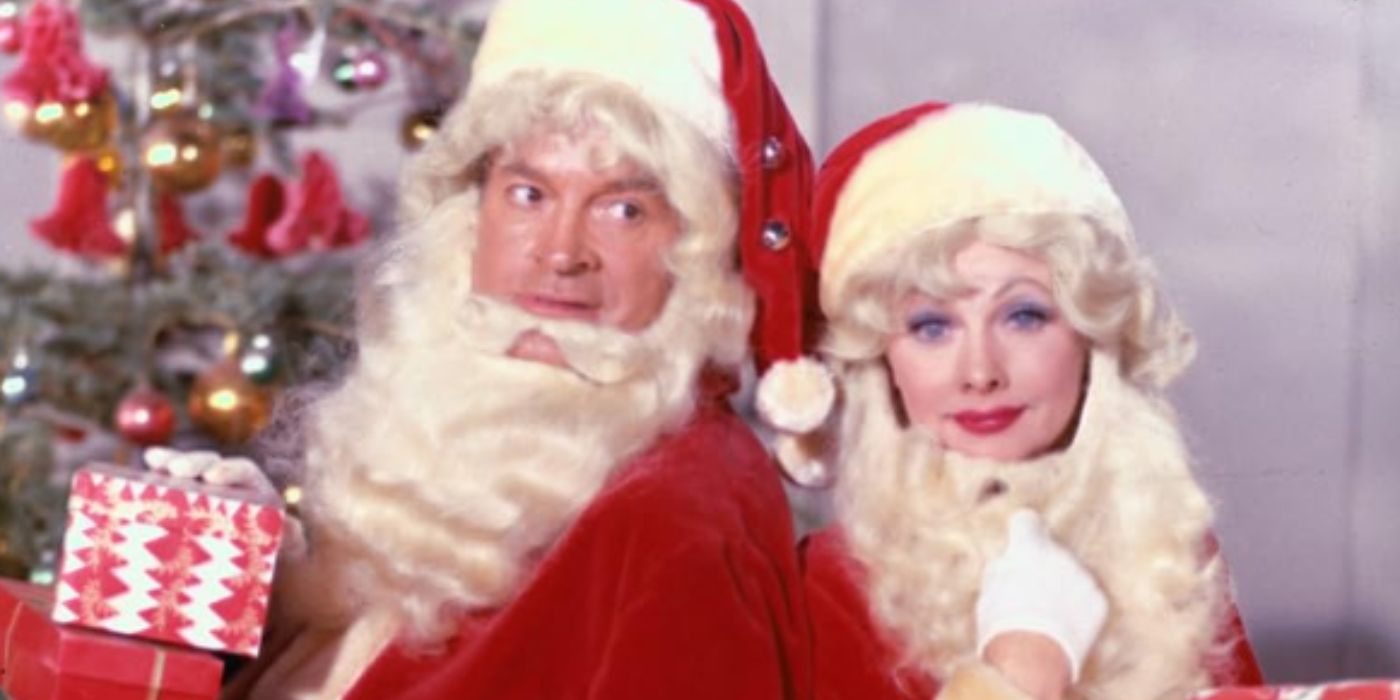 Larry and Kitty both dressed up as Santa in The Facts Of Life (1960)
