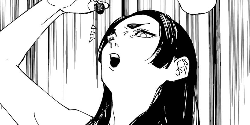 Yorozu during the Heian Era eating a cherry in jujutsu kaisen