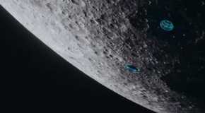 A ship emerging from the moon in Resident Alien
