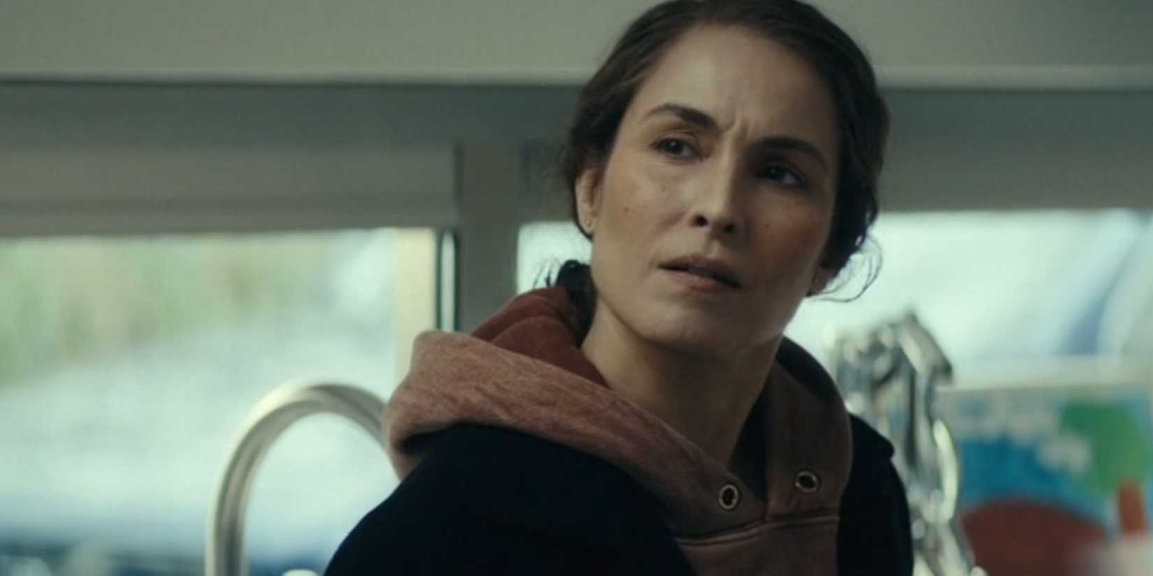 Noomi Rapace looking confused as Jo in Constellation