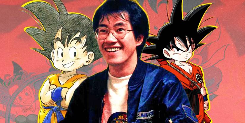 Akira Toriyama and Goku from Dragon Ball