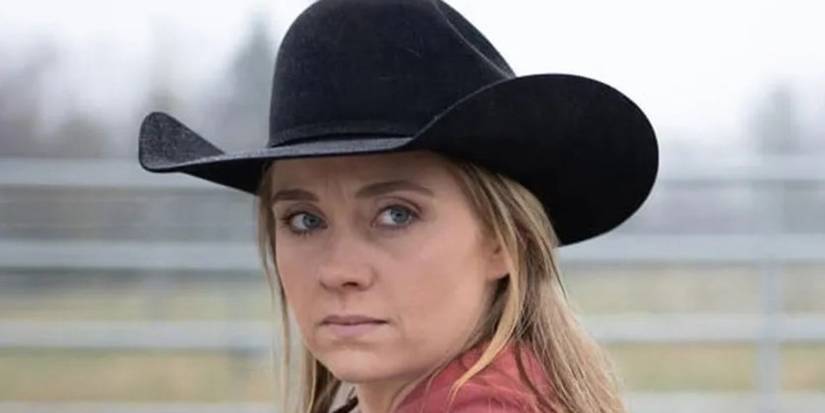 Amber Marshall as Amy Fleming looking angry in Heartland.