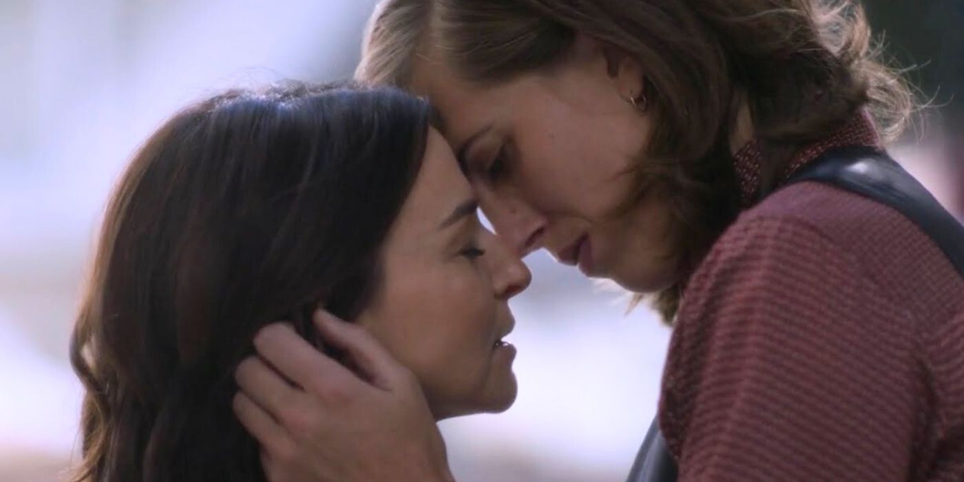 Amelia and Kai share an intimate moment in Grey's Anatomy