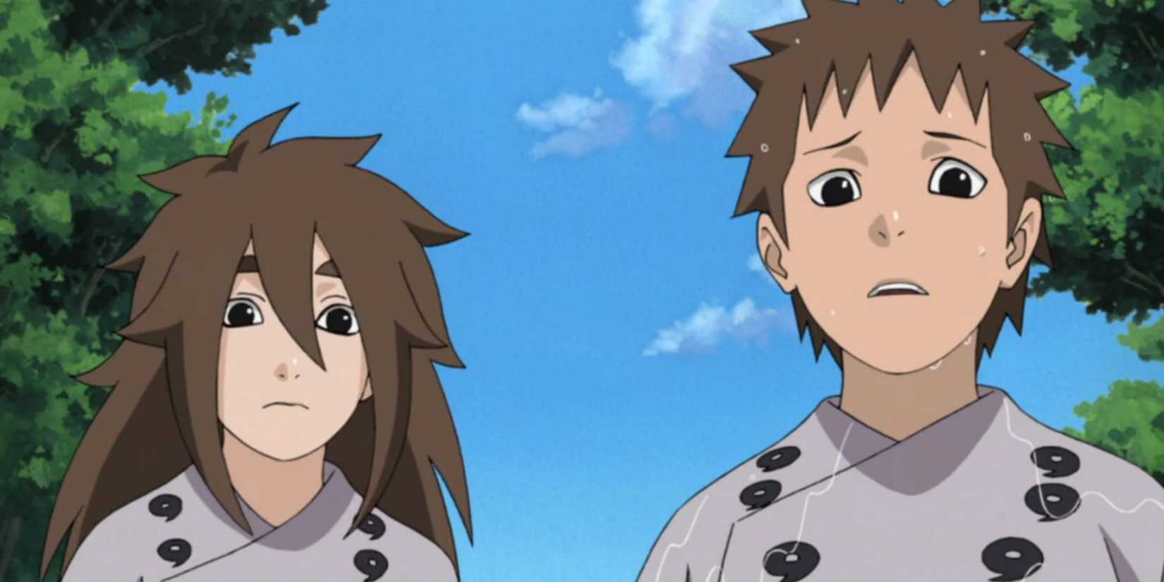 Asura and Indra look shocked and sad in Naruto Shippuden anime