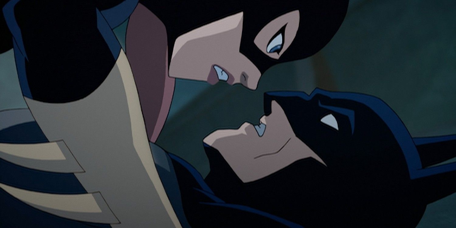 Cena controversa entre Batman e Batgirl em Batman: A Piada Mortal.