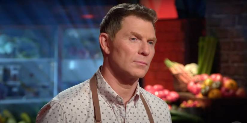 Chef Bobby Flay, star of Food Network's Beat Bobby Flay, stands before the judges awaiting their verdict.