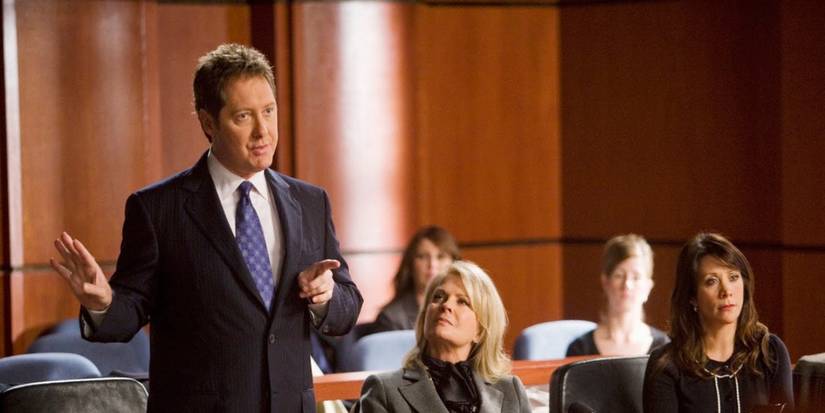 Alan (James Spader) talking in court in Boston Legal season 4 episode The Court Supreme