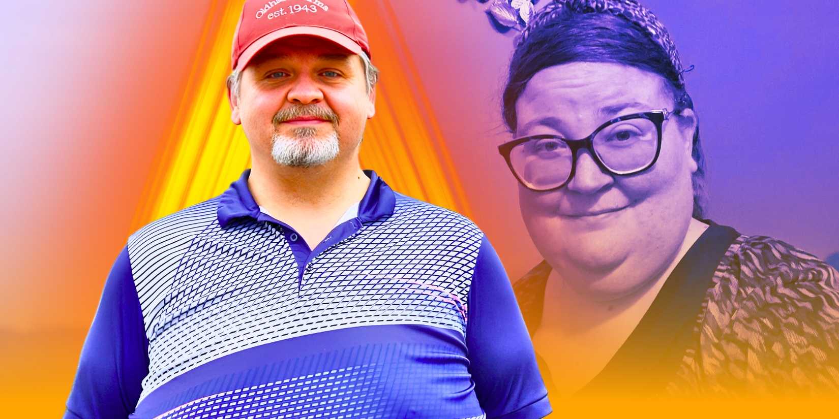 brittany chris combs montage chris in blue shirt brittany smiling orange background 1000 lb sisters