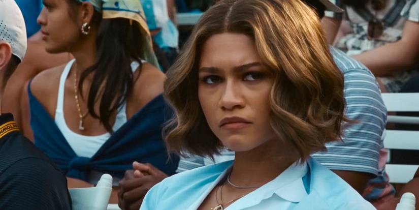 Tashi (Zendaya) looking annoyed in Challengers