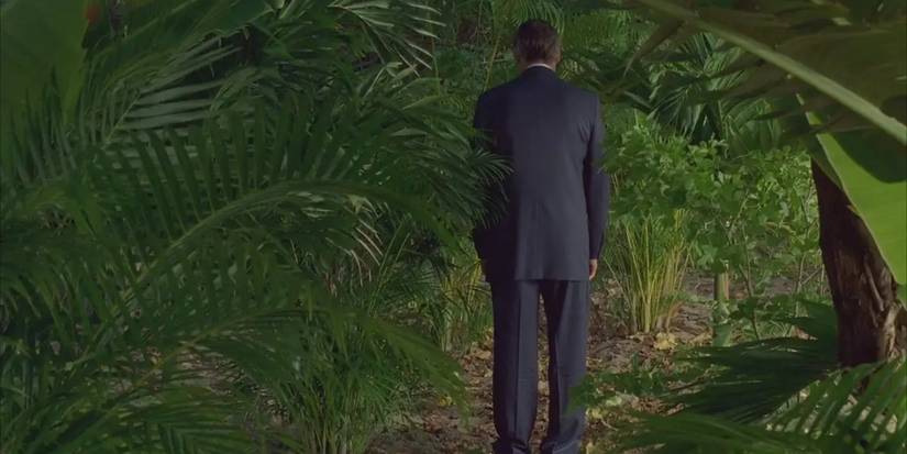 Christian Shephard (Jack's Dad) in Lost standing in the jungle faced with his back to the camera