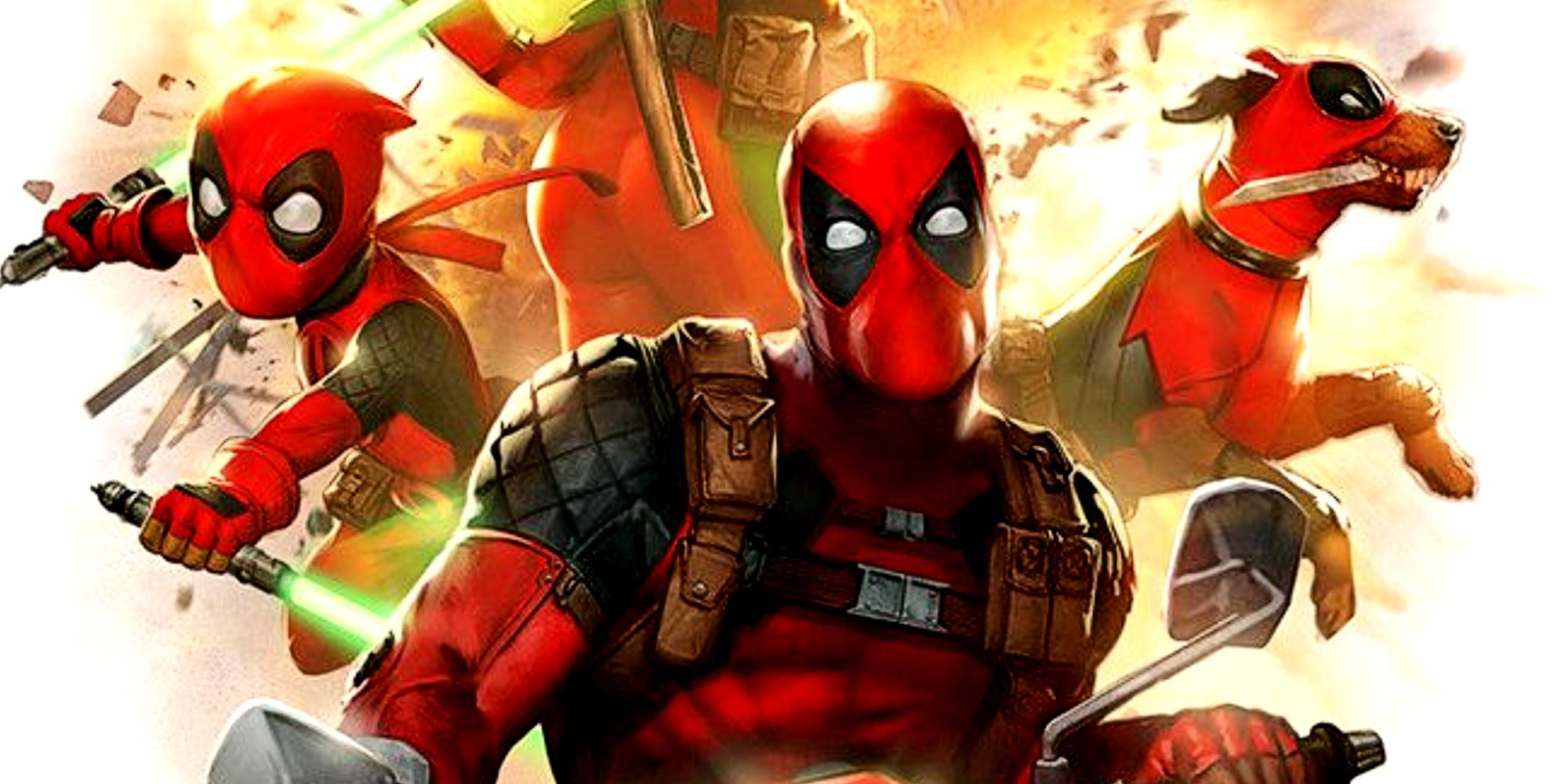 Deadpool Corps Variants Wade Wilson, Dogpool, and Kidpool