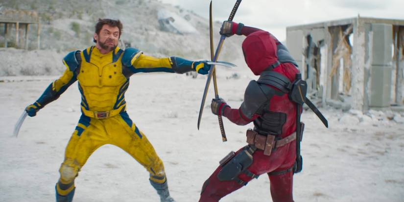 Deadpool & Wolverine fighting in the Void in Deadpool & Wolverine