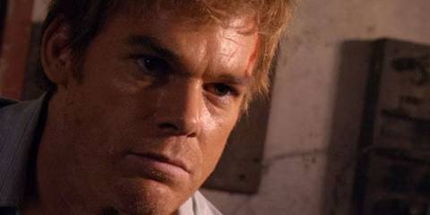 Michael C. Hall as Dexter looking intensely in Dexter Season 5
