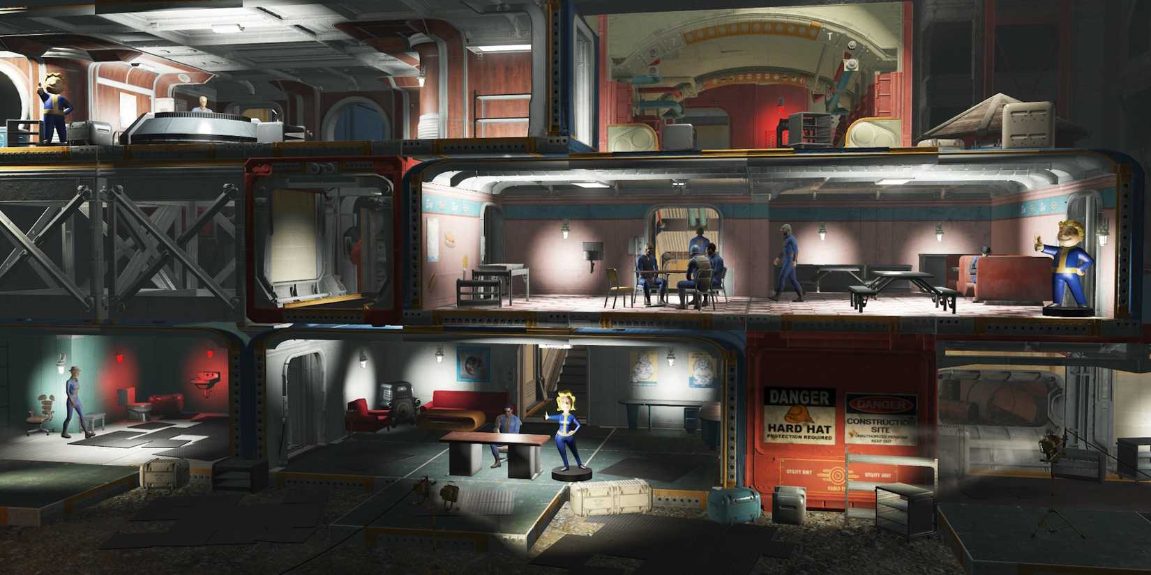 Example of Vault 88 layout in Fallout 4 Vault-Tec Workshop DLC