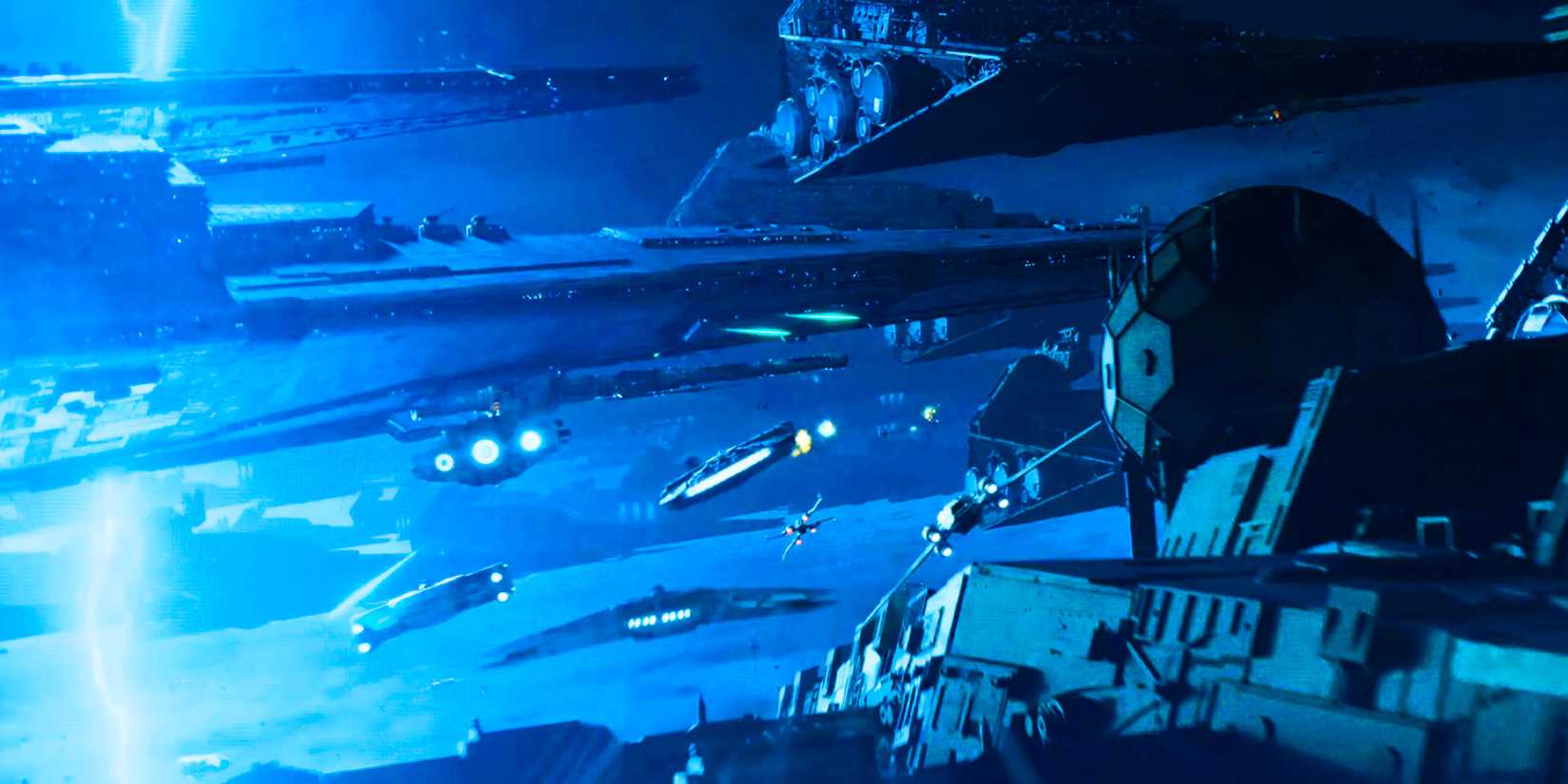 Resistance fighters flying to Exegol in The Rise of Skywalker