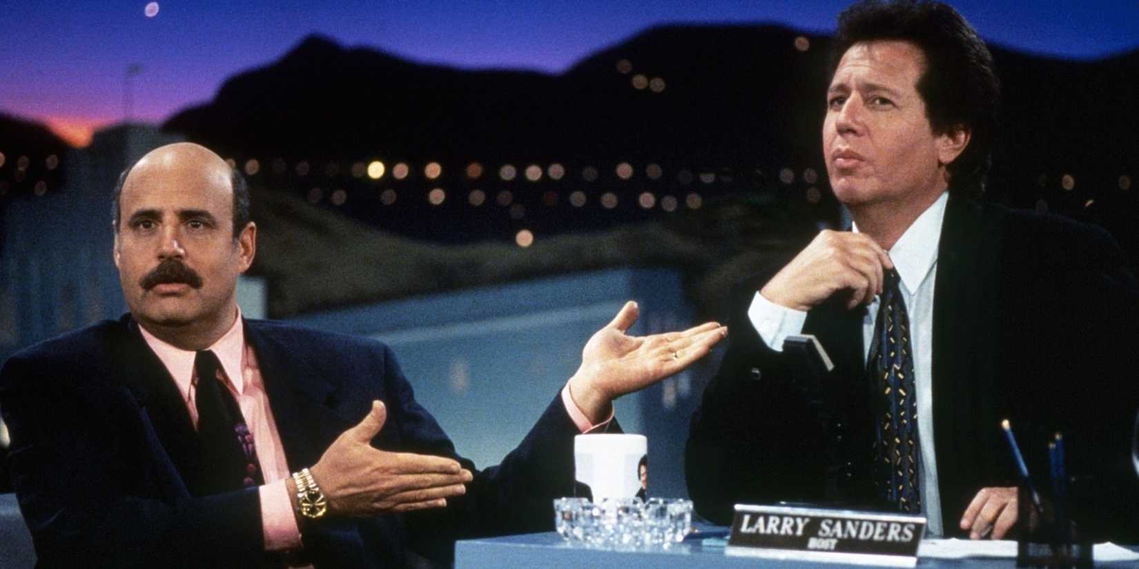 Garry Shandling e Jeffery Tambor em The Larry Sanders Show