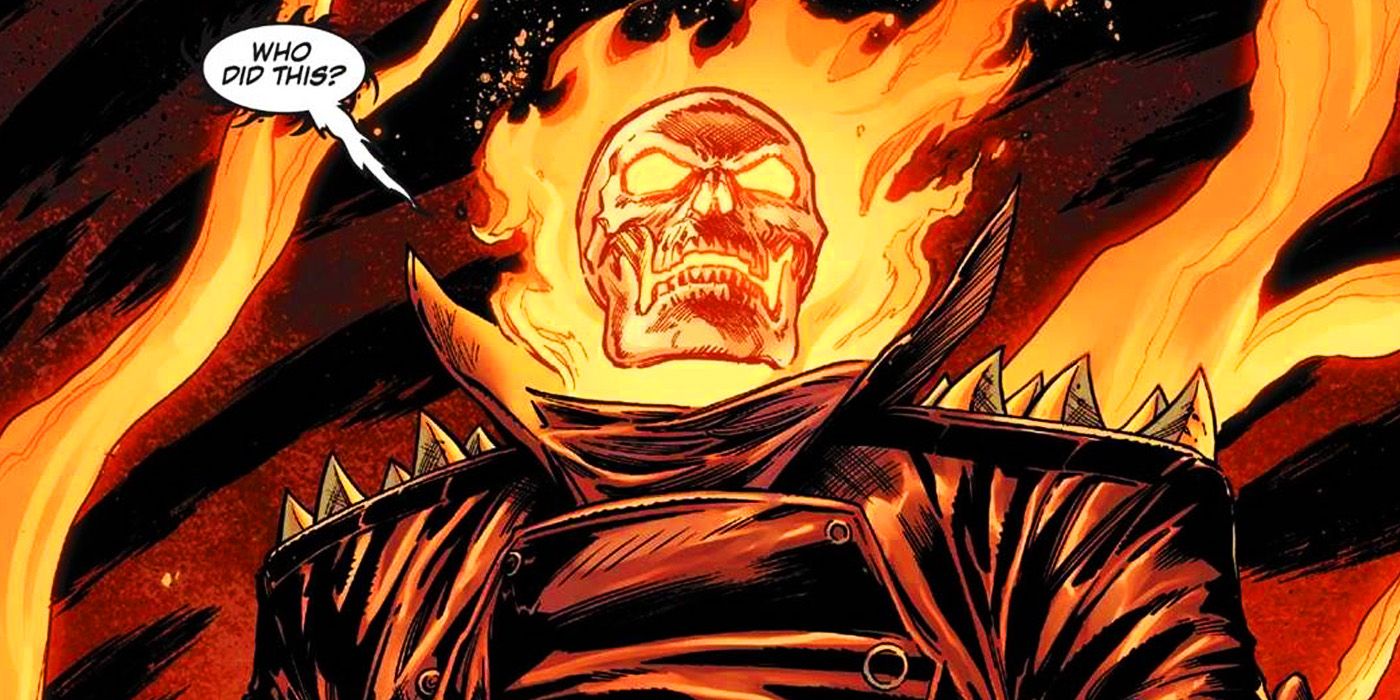 Ghost Rider asking Who Did This in Marvel Comics